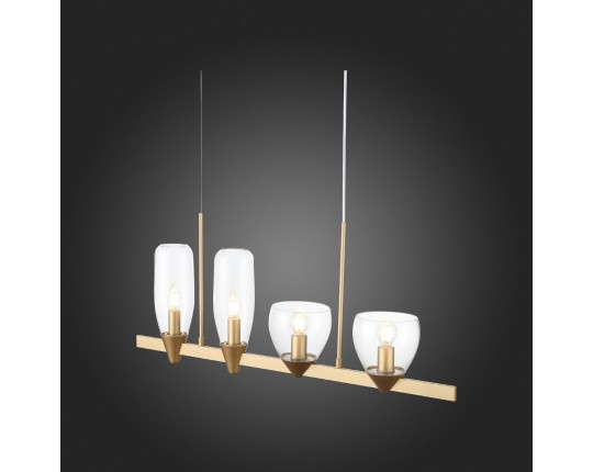 SL1119.203.04 Светильник подвесной ST-Luce Золотистый/Прозрачный E14 4*40W