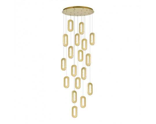 SL6506.203.18 Светильник подвесной ST-Luce Золотистый/Золотистый, Прозрачный LED 18*9W 3000K