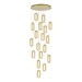 SL6506.203.18 Светильник подвесной ST-Luce Золотистый/Золотистый, Прозрачный LED 18*9W 3000K