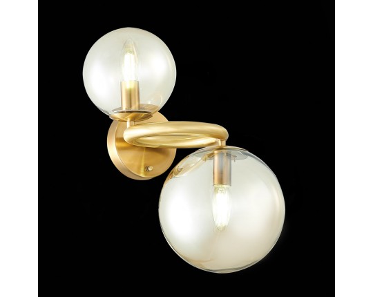 SL1162.301.02 Светильник настенный ST-Luce Латунь/Коньячный E14 2*40W