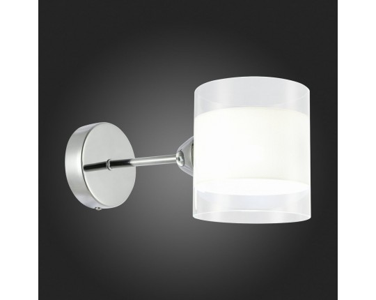 SLE102801-01 Светильник настенный Хром/Прозрачный, Белый E14 1*40W