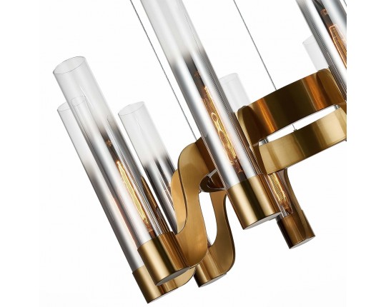 SL1235.303.10 Люстра подвесная ST-Luce Латунь/Хром, Прозрачный E14 10*40W