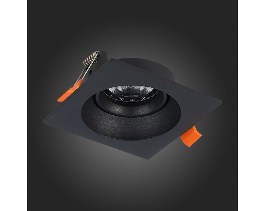 ST208.418.01 Св-к встр. Черный GU10 1*50W  L94xW94xH40 220V Без ламп