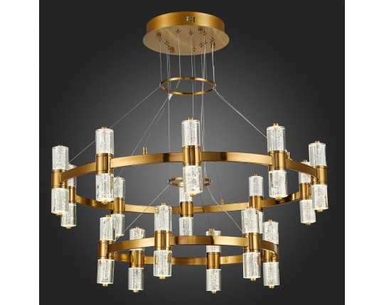 SL6007.203.32 Люстра подвесная ST-Luce Латунь/Прозрачный LED 32*2,5W 4000K