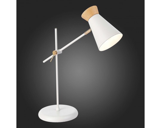 SLE1252-504-01 Прикроватная лампа Белый, Золотистый/Белый, Дерево E27 1*60W