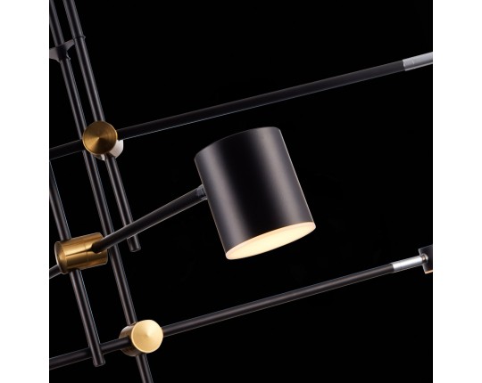 SL1604.432.06 Светильник потолочный ST-Luce Черный, Латунь/Черный LED 6*5W 3000K