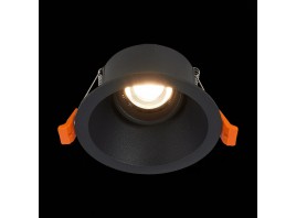 ST207.408.01 Св-к встр. Черный GU10 1*50W  D103xH52 220V Без ламп