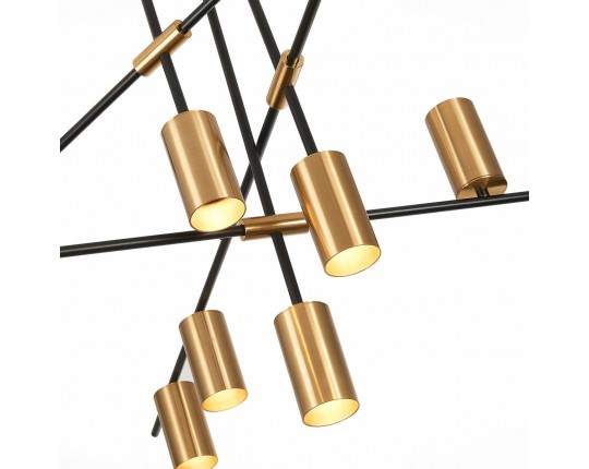 SL1206.402.12 Светильник потолочный ST-Luce Черный/Латунь GU10 12*7W