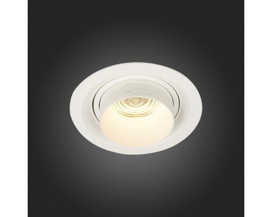 ST701.538.12 Св-к встр. Zoom Белый LED 1*12W 3000K 960Lm Ra90 15°-60° IP20 D115xH95 170-240V