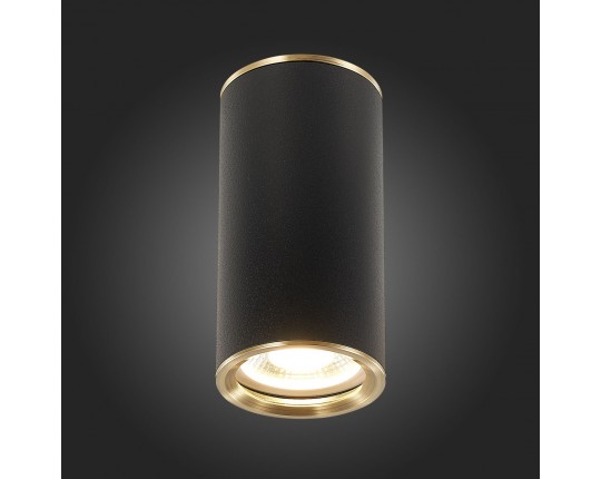 ST111.437.01 Светильник потолочный Черный GU10 1*50W D54xH105 220V Без ламп