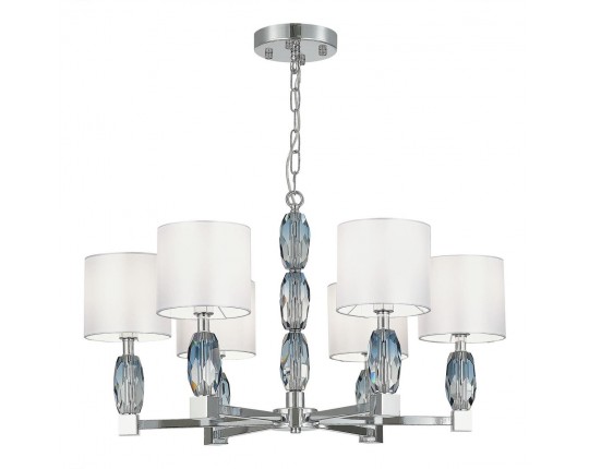 SL1759.103.06 Люстра подвесная ST-Luce Хром, Голубой/Белый E14 6*40W