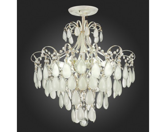 SLE160302-06 Светильник потолочный Золотистый/Белый матовый E14 6*60W