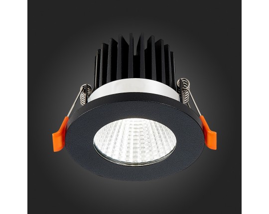 ST704.448.10 Св-к встр. Черный LED 1*10W 4000K 900Lm Ra>90 38° IP20 D80xH60 170-240V