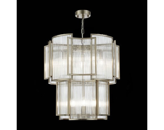 SL1234.103.08 Люстра подвесная ST-Luce Никель/Прозрачный, Никель E14 8*60W