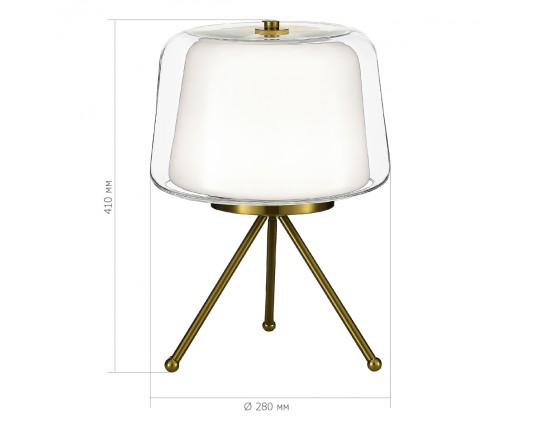 SL6127.304.01 Прикроватная лампа ST-Luce Латунь/Белый, Прозрачный LED 1*16W 3000K