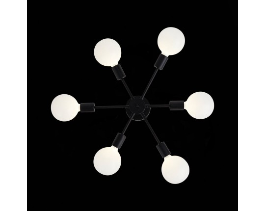SL419.402.06 Светильник потолочный Черный E27 6*60W