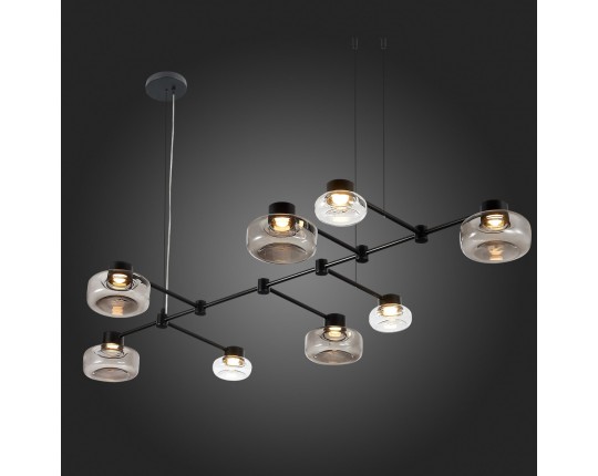 SL6005.403.08 Светильник подвесной ST-Luce Черный/Дымчатый, Прозрачный LED 8*3W 3000K