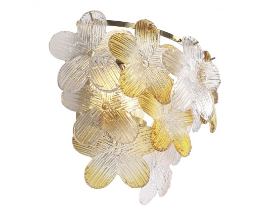 SL6240.201.02 Светильник настенный ST-Luce золотистый/Прозрачный, янтарный E14 2*60W