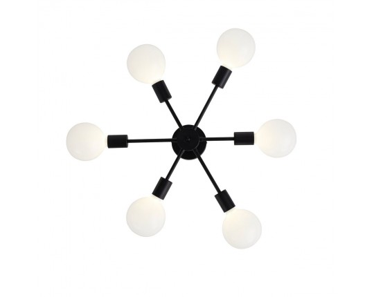 SL419.402.06 Светильник потолочный Черный E27 6*60W