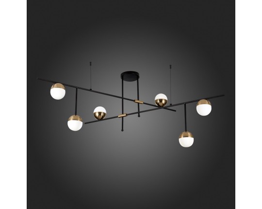 SL1507.422.06 Люстра потолочная ST-Luce Черный/Белый, Золотистый G9 6*5W 4000K