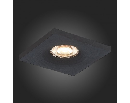 ST205.418.01 Св-к встр. Черный GU10 1*50W  L94xW94xH27 220V Без ламп