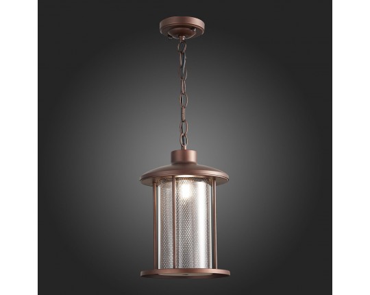 SL080.403.01 Светильник уличный подвесной ST-Luce Темный кофе/Прозрачный, Темный кофе E27 1*60W