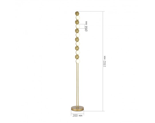 SL6610.205.12 Светильник напольный ST-Luce золотистый/белый LED 1*24W 4000K