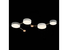 SLE600102-04 Светильник потолочный Золотистый, Светлое дерево/Белый, Серый LED 4*16,5W 4000K
