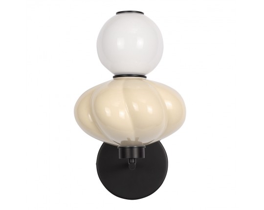 SL6134.411.01 Светильник настенный ST-Luce черный/желтый, опаловый LED 1*8W 3000K