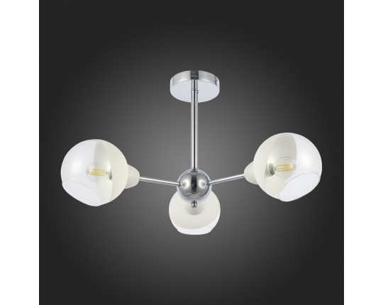 SLE102702-03 Светильник потолочный Хром/Прозрачный, Матовый никель E14 3*40W