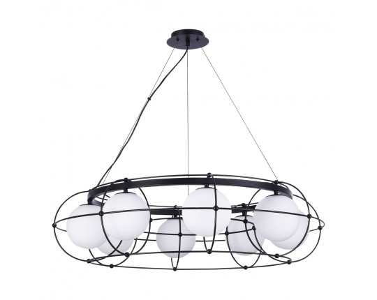 SL1189.403.08 Люстра подвесная ST-Luce Черный/Опал G9 8*5W