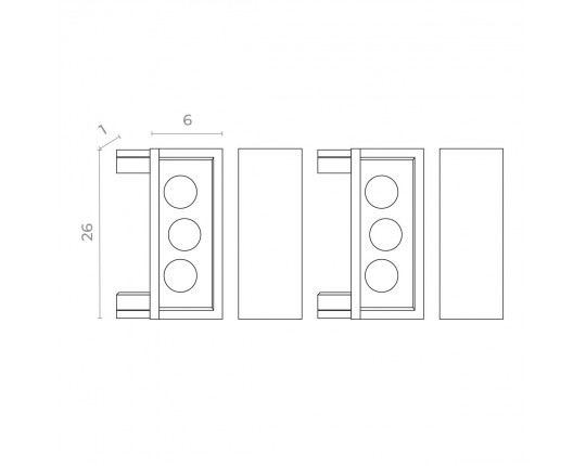 ST067.509.19 Торцевая заглушка SKYFLAT (2 шт) ST-Luce Белый