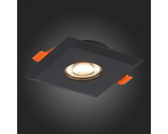 ST204.408.01 Св-к встр. Черный GU10 1*50W  L94xW94xH25 220V Без ламп