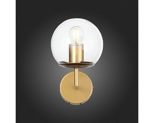 SL1150.201.01 Светильник настенный ST-Luce Матовое золото/Прозрачный E27 1*40W