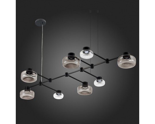SL6005.403.08 Светильник подвесной ST-Luce Черный/Дымчатый, Прозрачный LED 8*3W 3000K