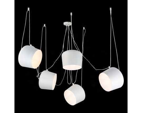 SLE120653-05 Светильник подвесной Белый/Белый E27 5*40W