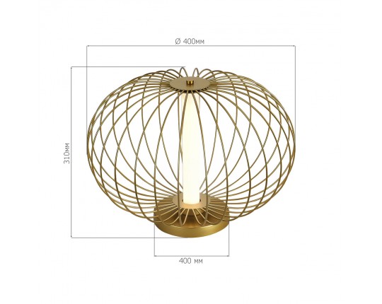 SL6124.204.01 Прикроватная лампа ST-Luce Золотистый/Золотистый LED 1*10W 3000K