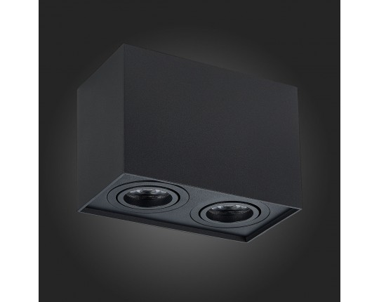 ST109.407.02 Светильник потолочный Черный GU10 2*50W  L181xW100xH123 220V Без ламп