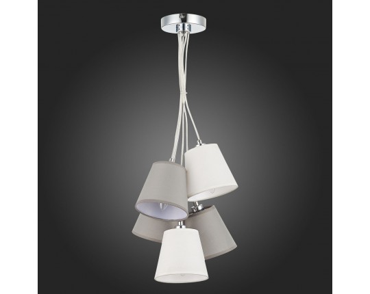 SLE300403-05 Светильник подвесной Хром/Белый, Серый E14 5*40W