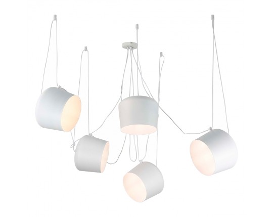 SLE120653-05 Светильник подвесной Белый/Белый E27 5*40W