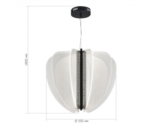 SL6509.403.01 Светильник подвесной ST-Luce Черный/Прозрачный LED 1*45W 4000K