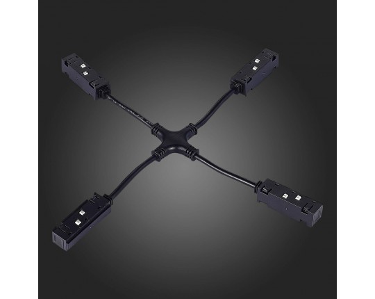 ST006.469.00 Коннектор питания X-оБразный для магнитного шинопровода ST-Luce Черный