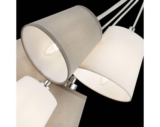 SLE300403-05 Светильник подвесной Хром/Белый, Серый E14 5*40W