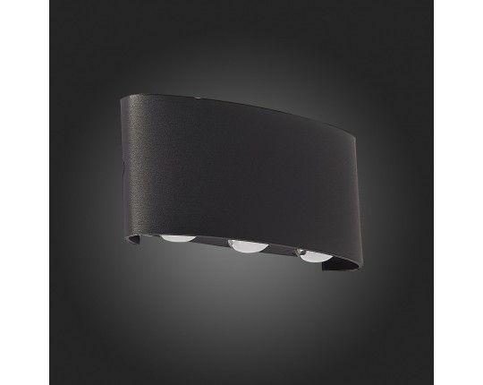 SL089.401.06 Светильник уличный настенный ST-Luce Черный кварцевый LED 6*1W 4000K
