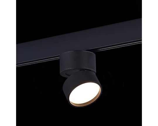 ST809.436.09 Магнитный трековый светильник Черный LED 1*9W 3000K 500Lm Ra>90 120° IP20 D85xH126 48V