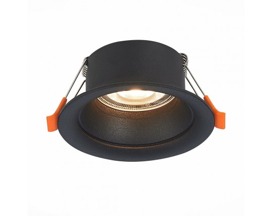 ST200.408.01 Св-к встр. Черный GU10 1*50W  D89xH40 220V Без ламп