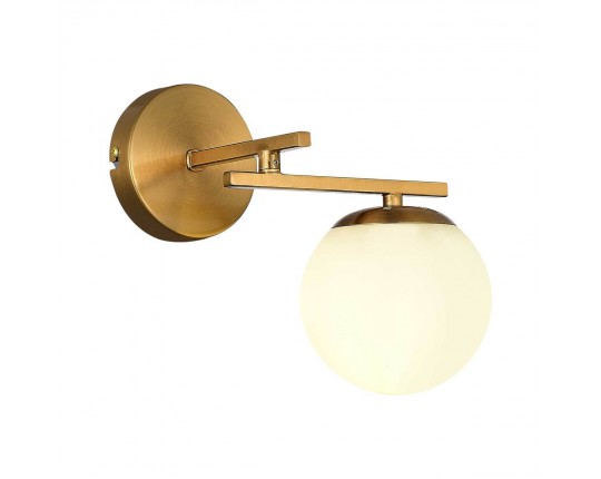 SLE1195-301-01 Светильник настенный Латунь/Белый E14 1*40W