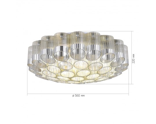 SL1662.102.19 Светильник потолочный ST-Luce Никель/Никель, Прозрачный E14 19*60W