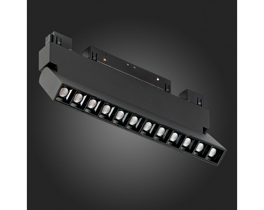 ST364.446.12 Магнитный трековый светильник Черный LED 1*12W 4000K 1 009Lm Ra>90 36° IP20 L219xW22xH1
