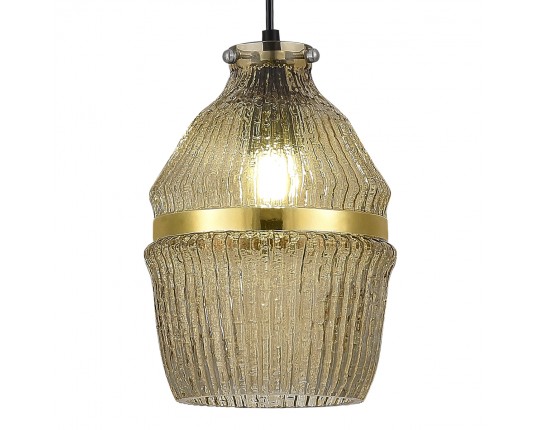 SL1661.403.01 Светильник подвесной ST-Luce Черный/Янтарный E27 1*40W